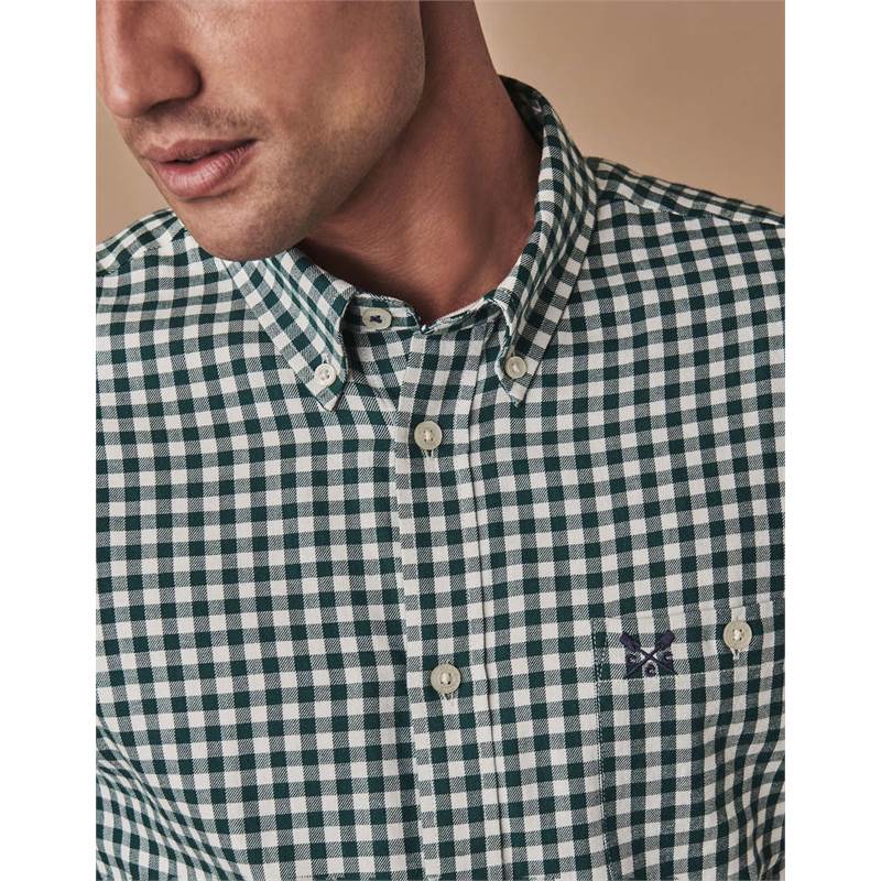 Crew Clothing Mens Long Sleeve Slim Fit Gingham Flannel Shirt-2
